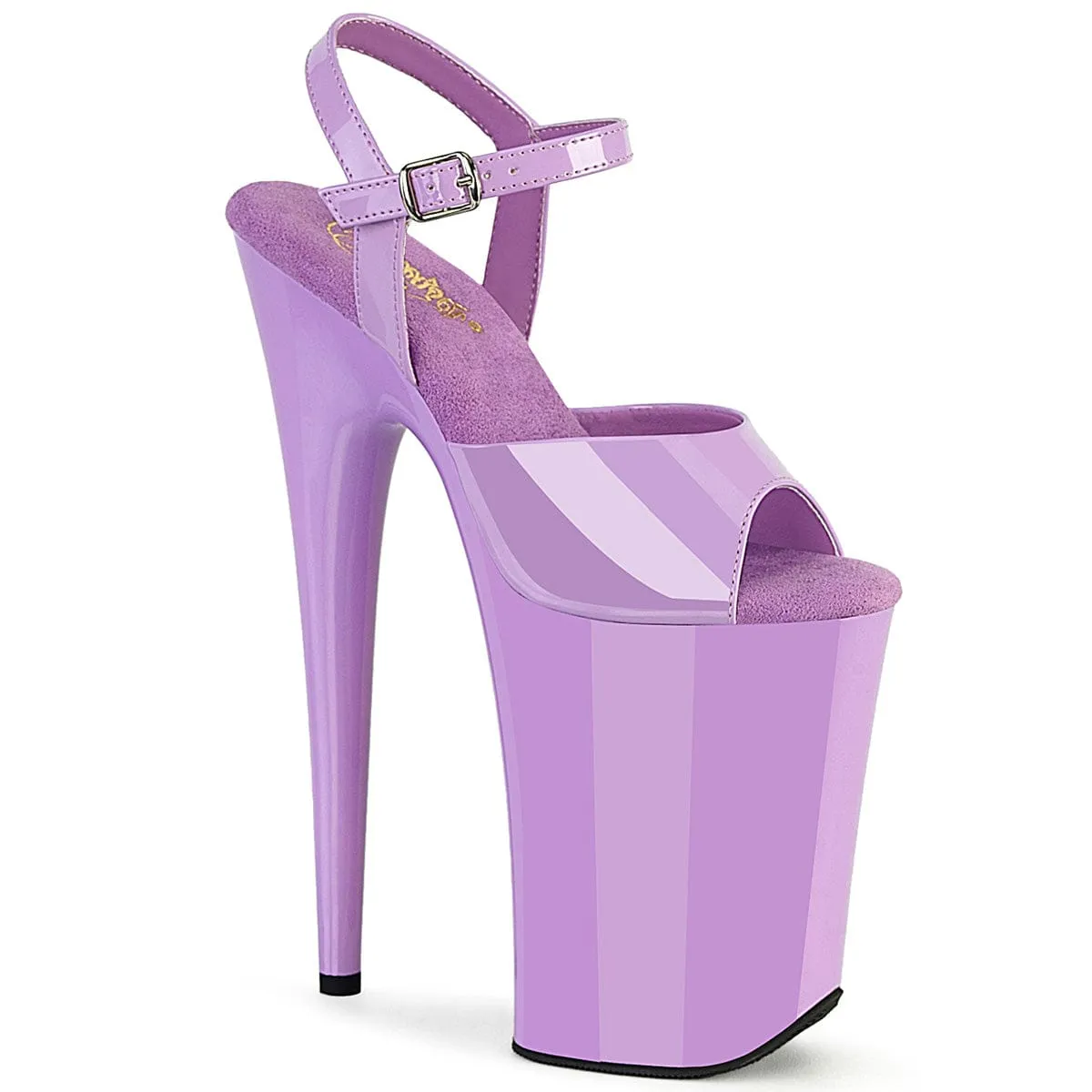 Fast Slide INFINITY-909 Platform Shoes Lavender Patent Lavender