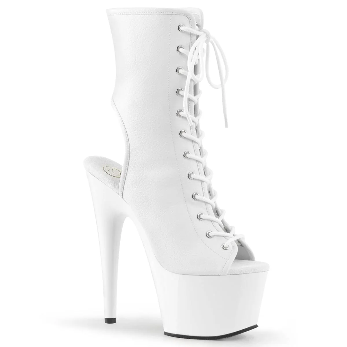 ADORE-1016 White Faux Leather/White Winter Ready