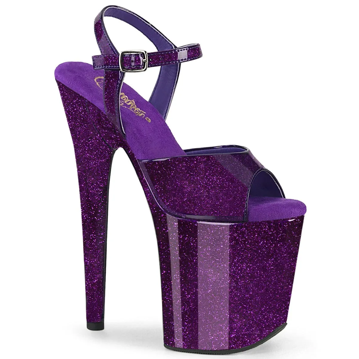 FLAMINGO-809GP Purple Glitter Patent/M Open Wear Cozy Vibe