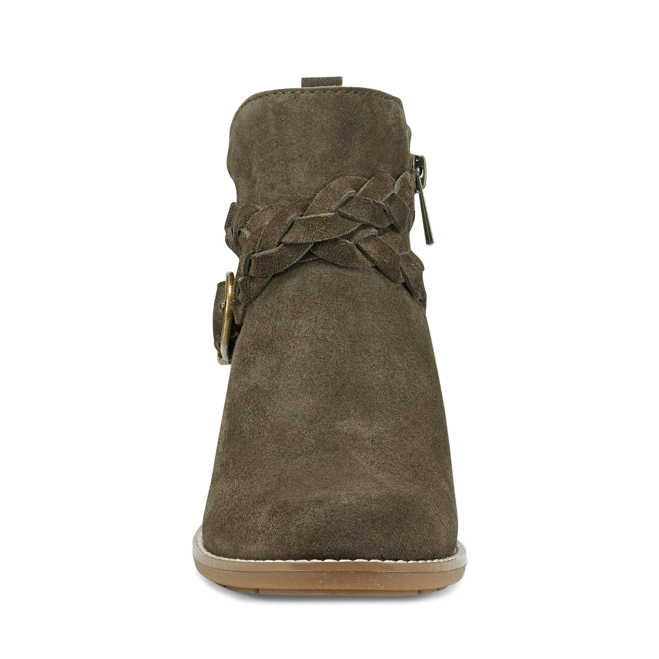 Durable Stitching Sporty Vibe Nicole Round Toe Stacked Heel Casual Booties