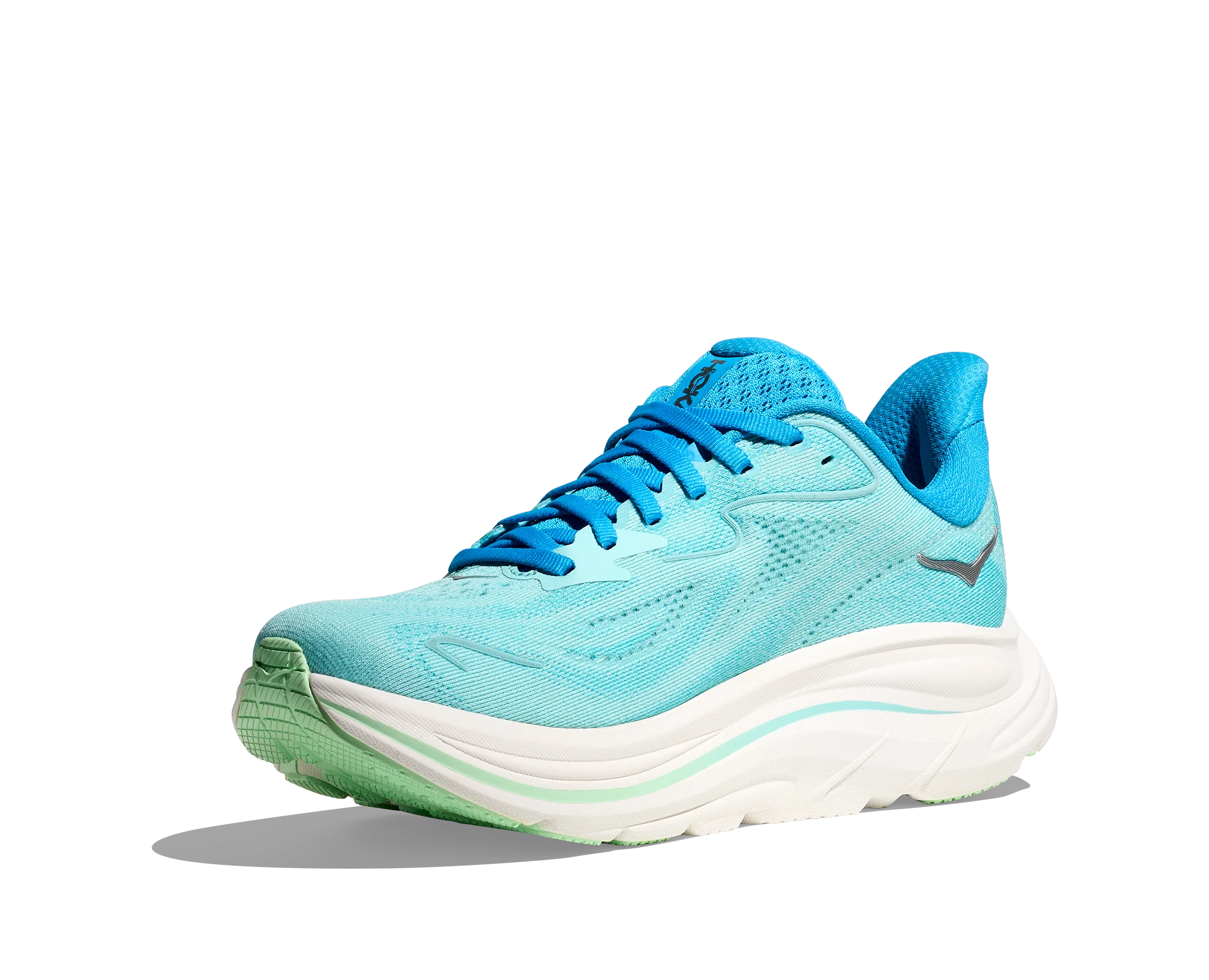 running on a synthetic track shoes running in a bascule bridge area shoes Women's Clifton 10 - Skyward Blue / Cielo