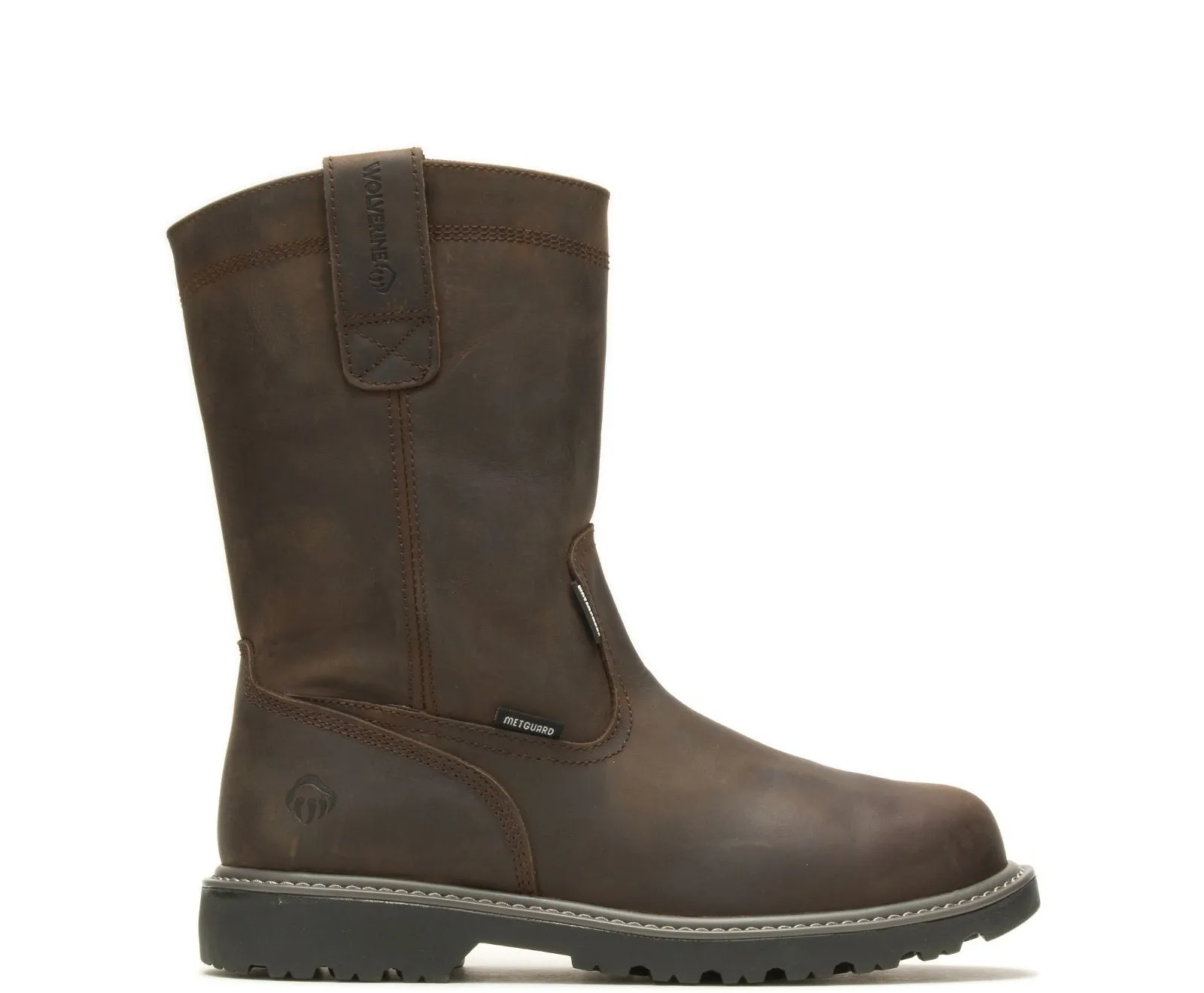 Men's Floorhand Met-Guard Steel-Toe Wellington Work Boot Outback Travel Shock Absorbing River Crossing