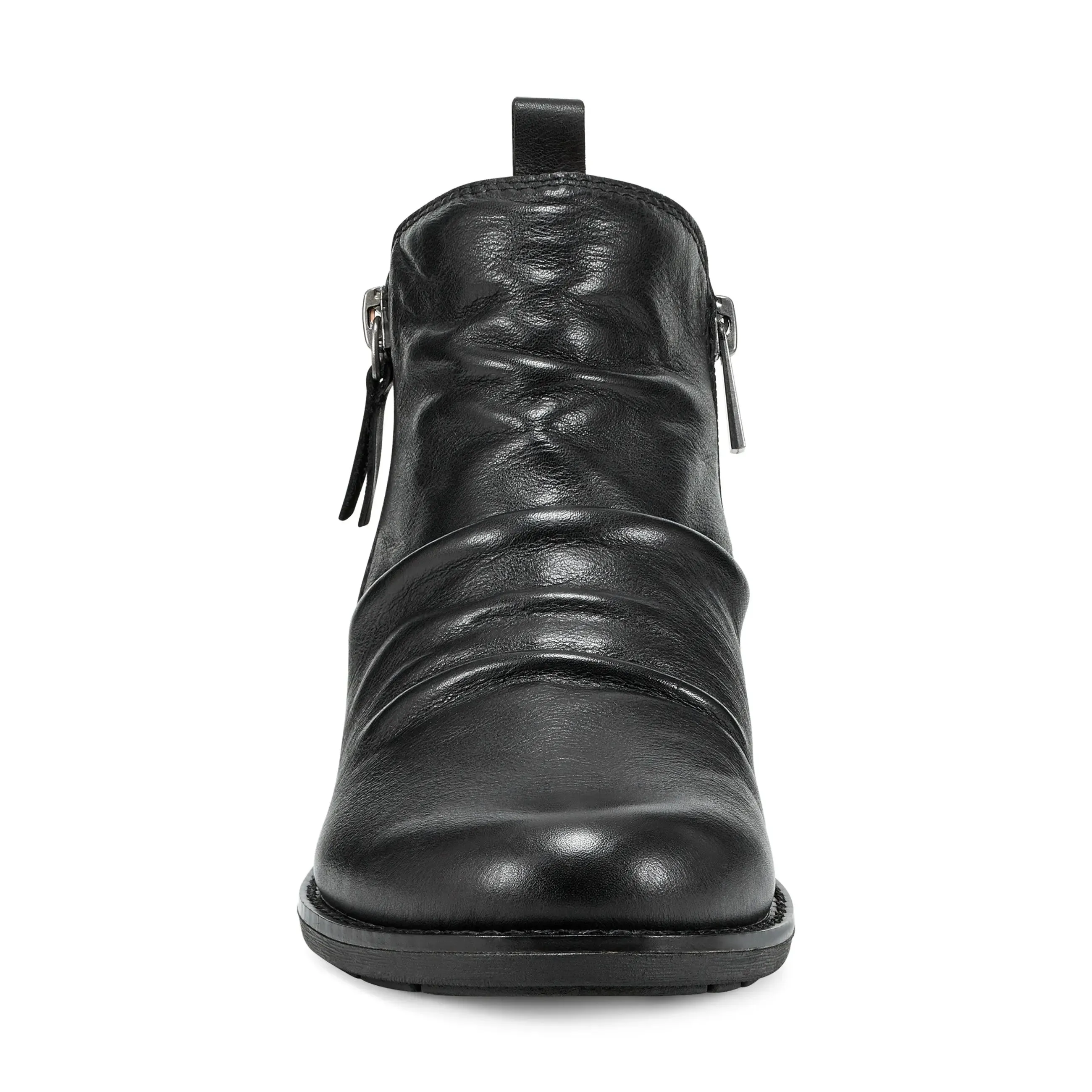 High Traction Stylish Explorer Nadya Round Toe Ruched Casual Booties