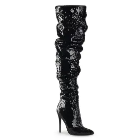 Winter Footwear COURTLY-3011 Black Sequins