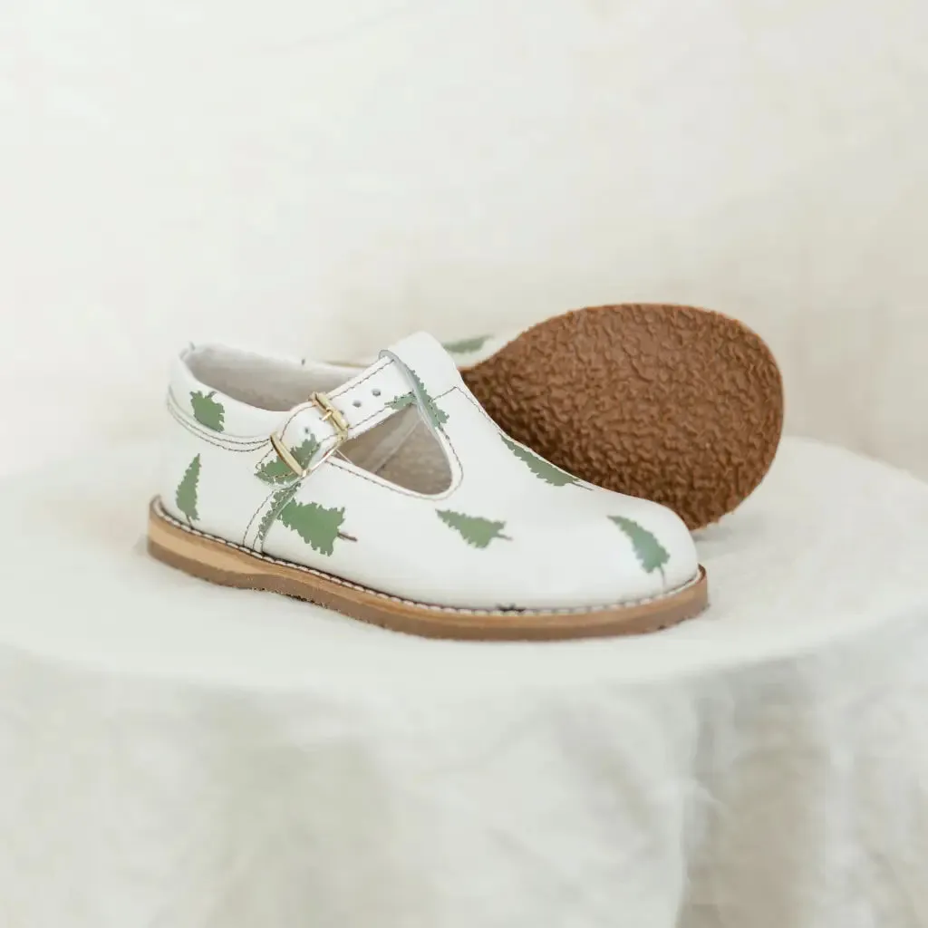 Flora T-Strap - Evergreen Print Cute kids' shoes