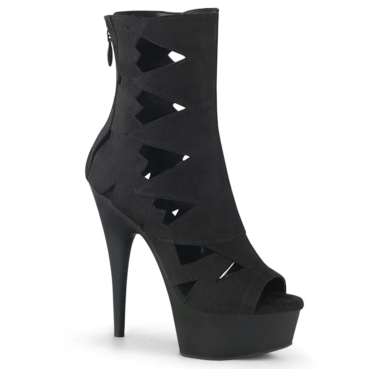 DELIGHT-1014 Black Faux Suede/Black Matte Any Path
