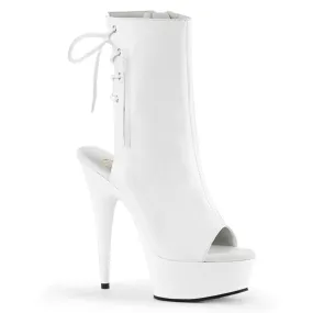 Comfortable Stability DELIGHT-1018 White Faux Leather/White