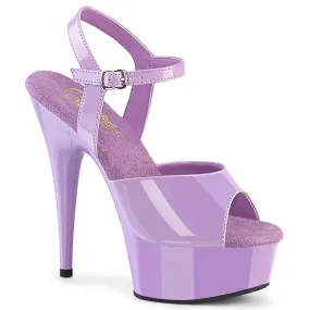 DELIGHT-609 Platform Shoes Lavender Patent Lavender Flexible Sandals Comfortable And Lightweight