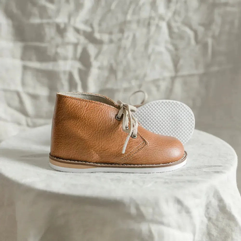 Desert Boot - Cognac Groom Oxfords Flexible Frame Client Meeting