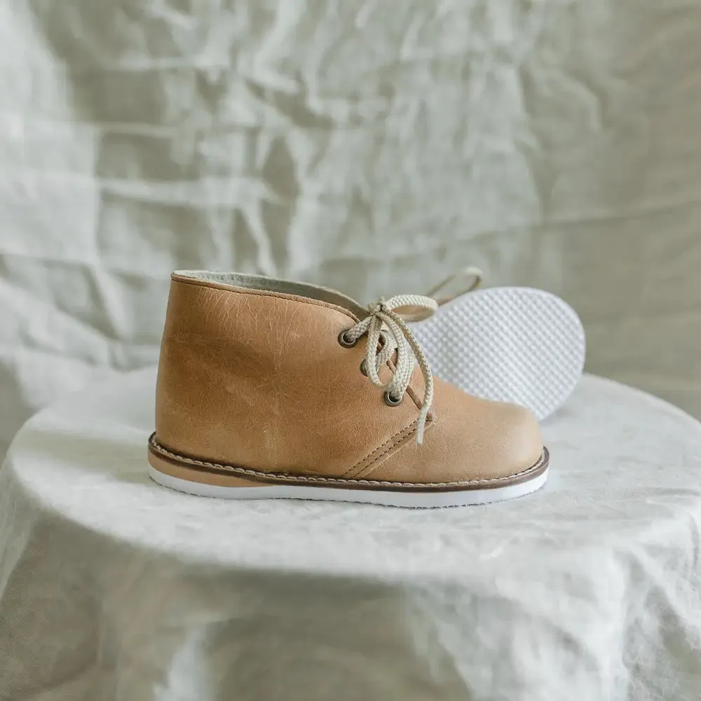 Structured Upper Career Oriented Desert Boot - Tan