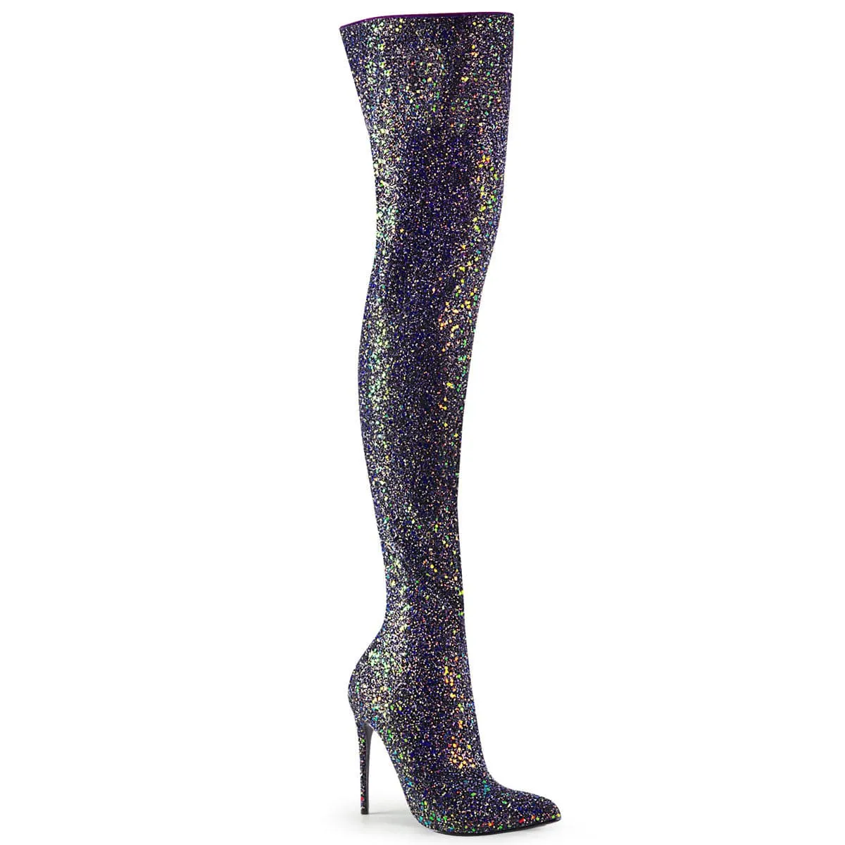 COURTLY-3015 Black Multi Glitter Night Out Traction Grip