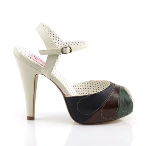 BETTIE-27 Cream Multi Faux Leather Earth Hue