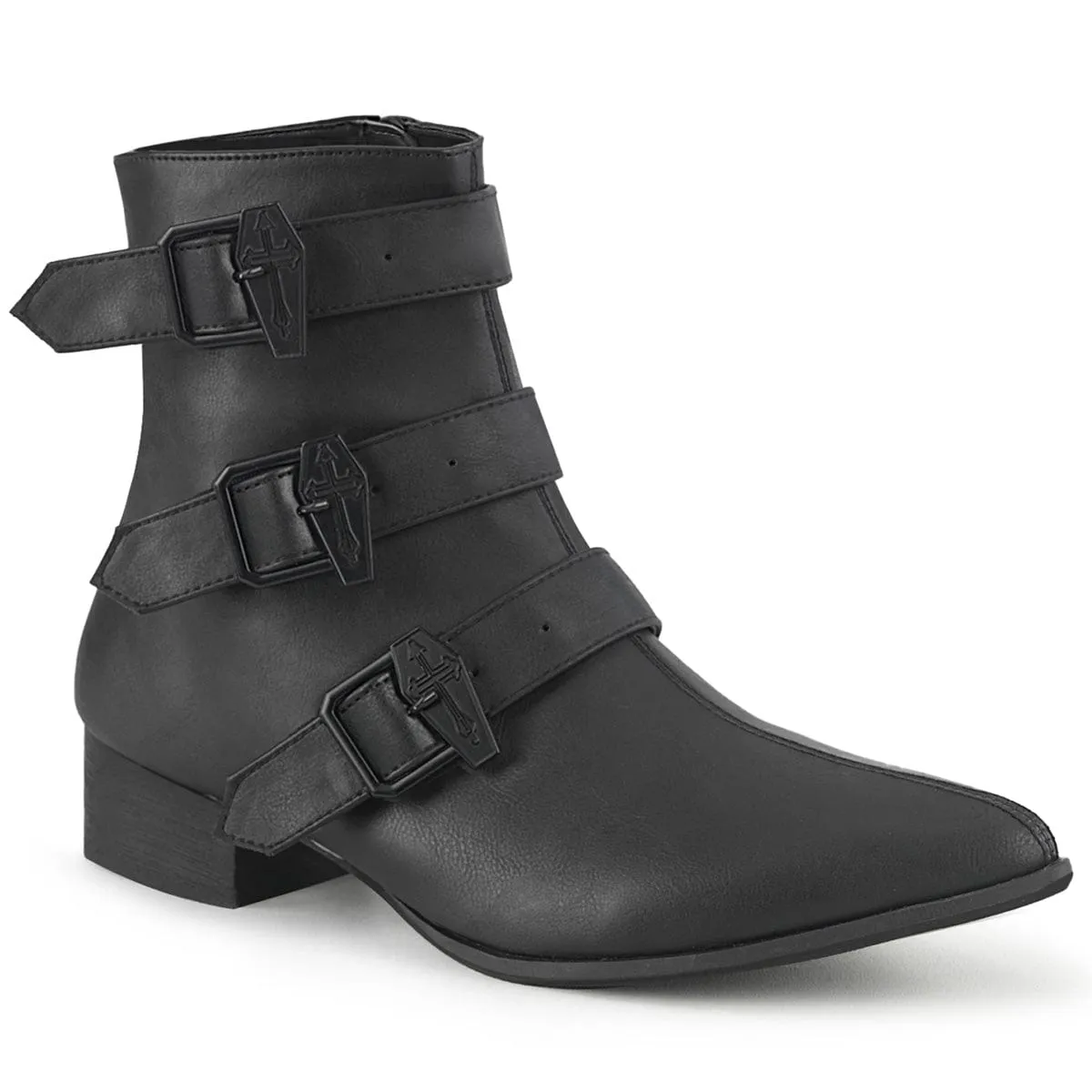 WARLOCK-50-C Black Vegan Leather Multi Comfort Fit All - Purpose