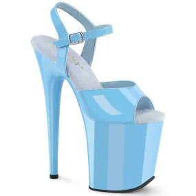 FLAMINGO-809 Platform Shoes Baby Blue Patent Baby Blue Laidback Look Thong Style