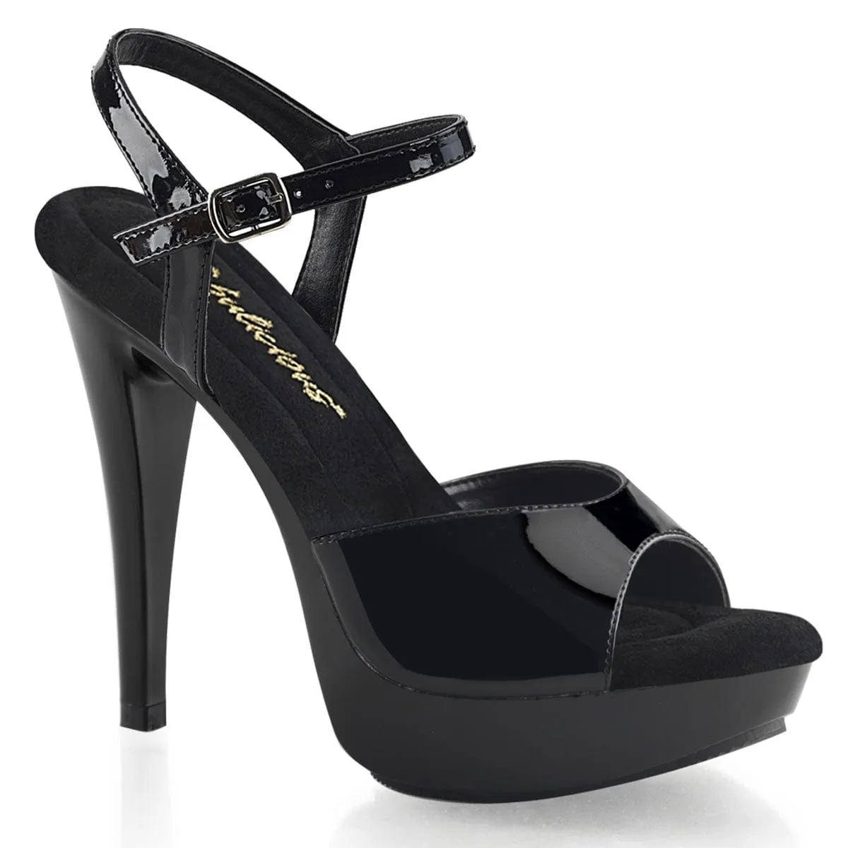 COCKTAIL-509 Black/Black Comfortable Wedding Shoes Classy Heels