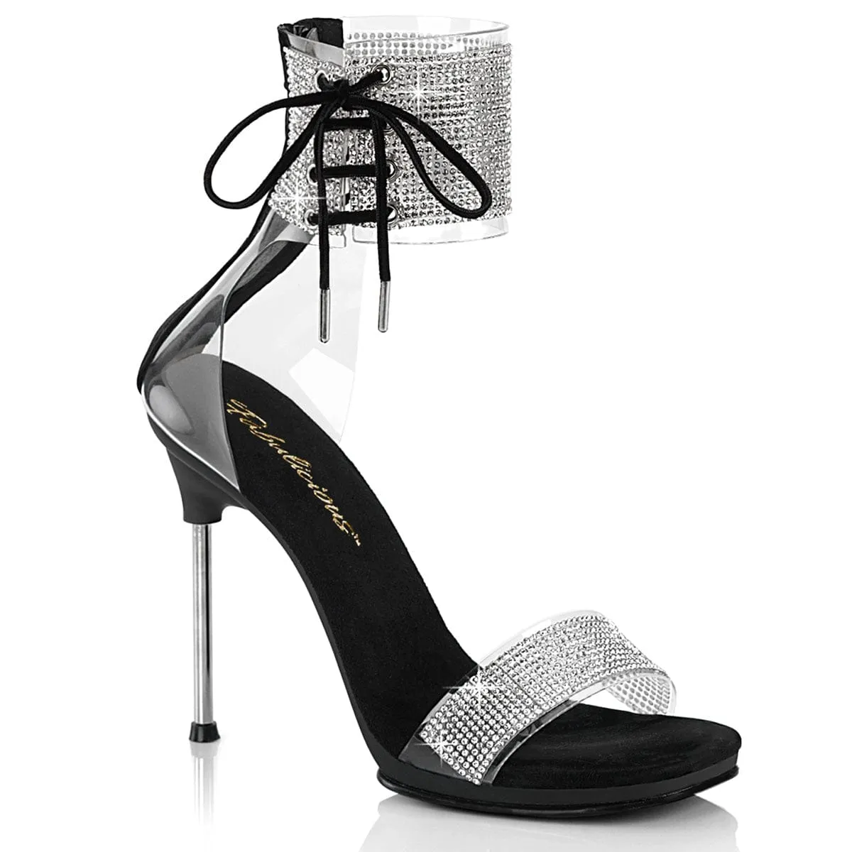 CHIC-47 Clear-Black/Black Modern Look Comfy Sandals