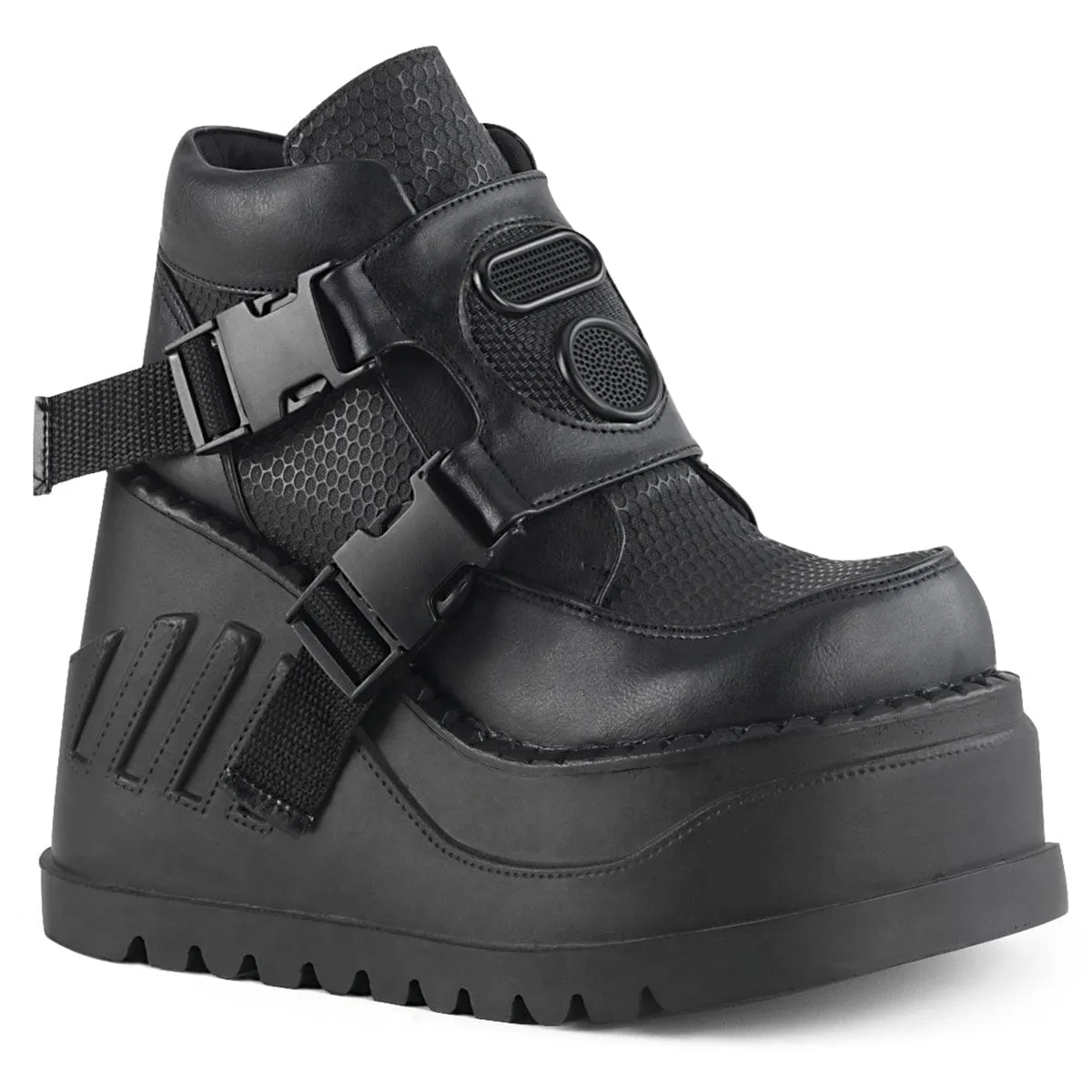 STOMP-15 Black Vegan Leather Heat Mode Comfort Padding
