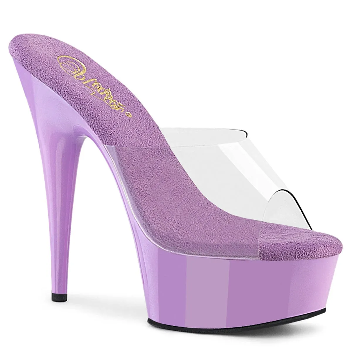 DELIGHT-601 Platform Shoes Clear/Lavender Neutral Color