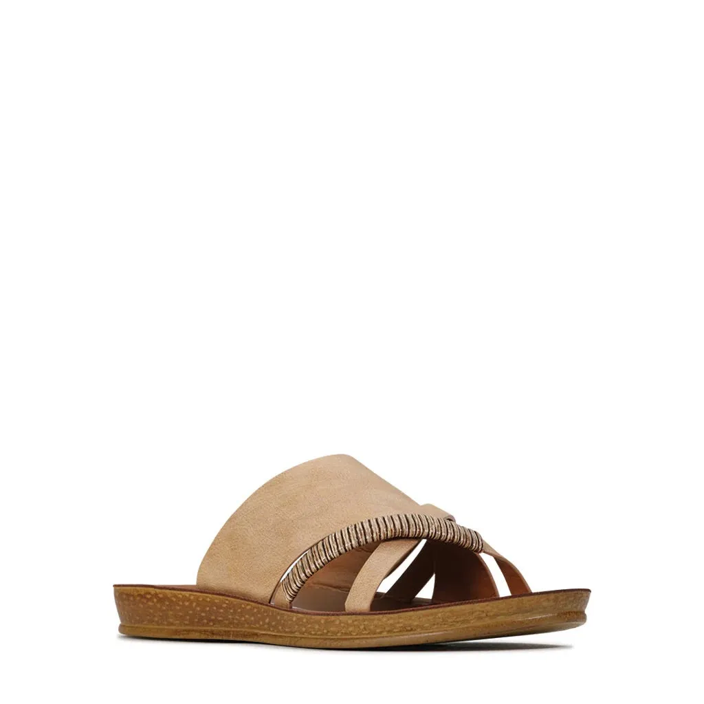 Rope Knot Wide fit Bride - Camel