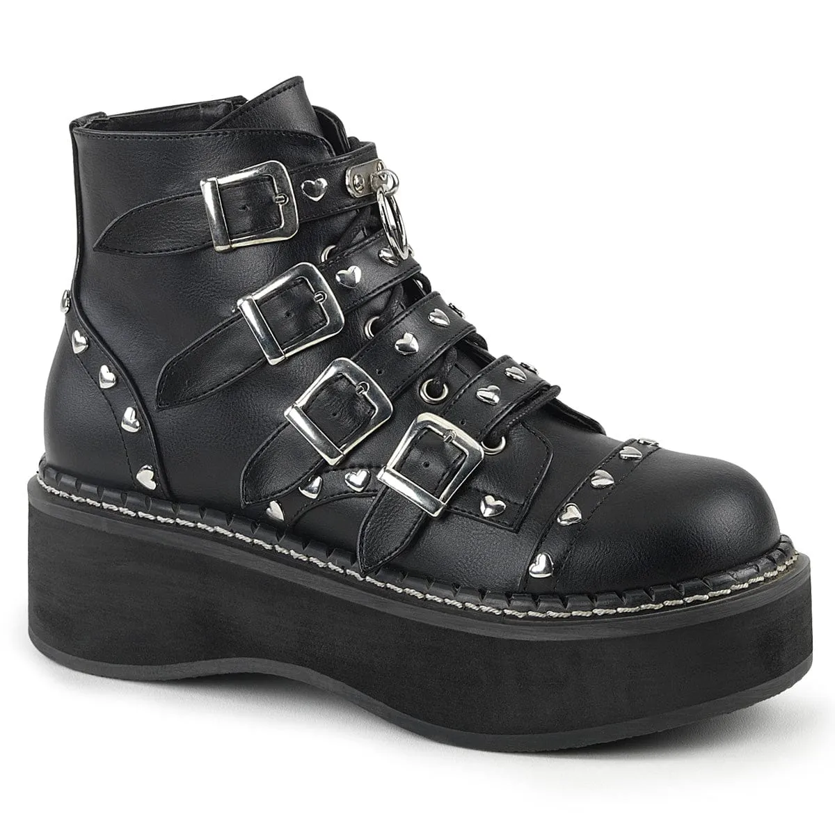 EMILY-315 Black Vegan Leather Classic Color