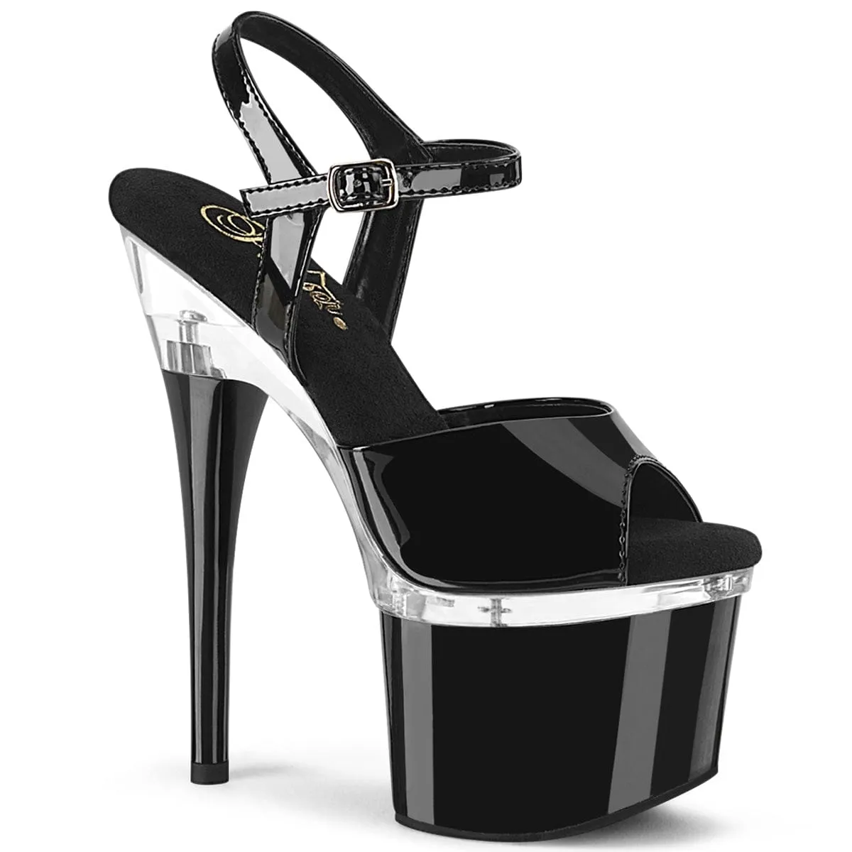 ESTEEM-709 Black Patent/Clear-Black Rich Jewel Match All
