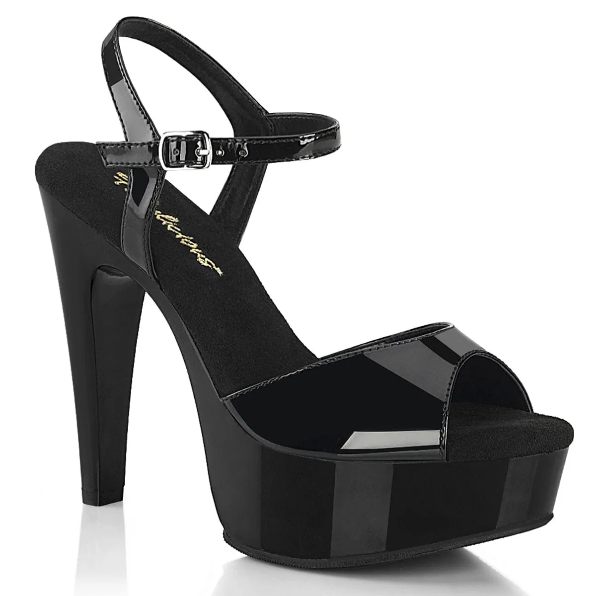 Platform Booties MARTINI-509 Black Patent/Black