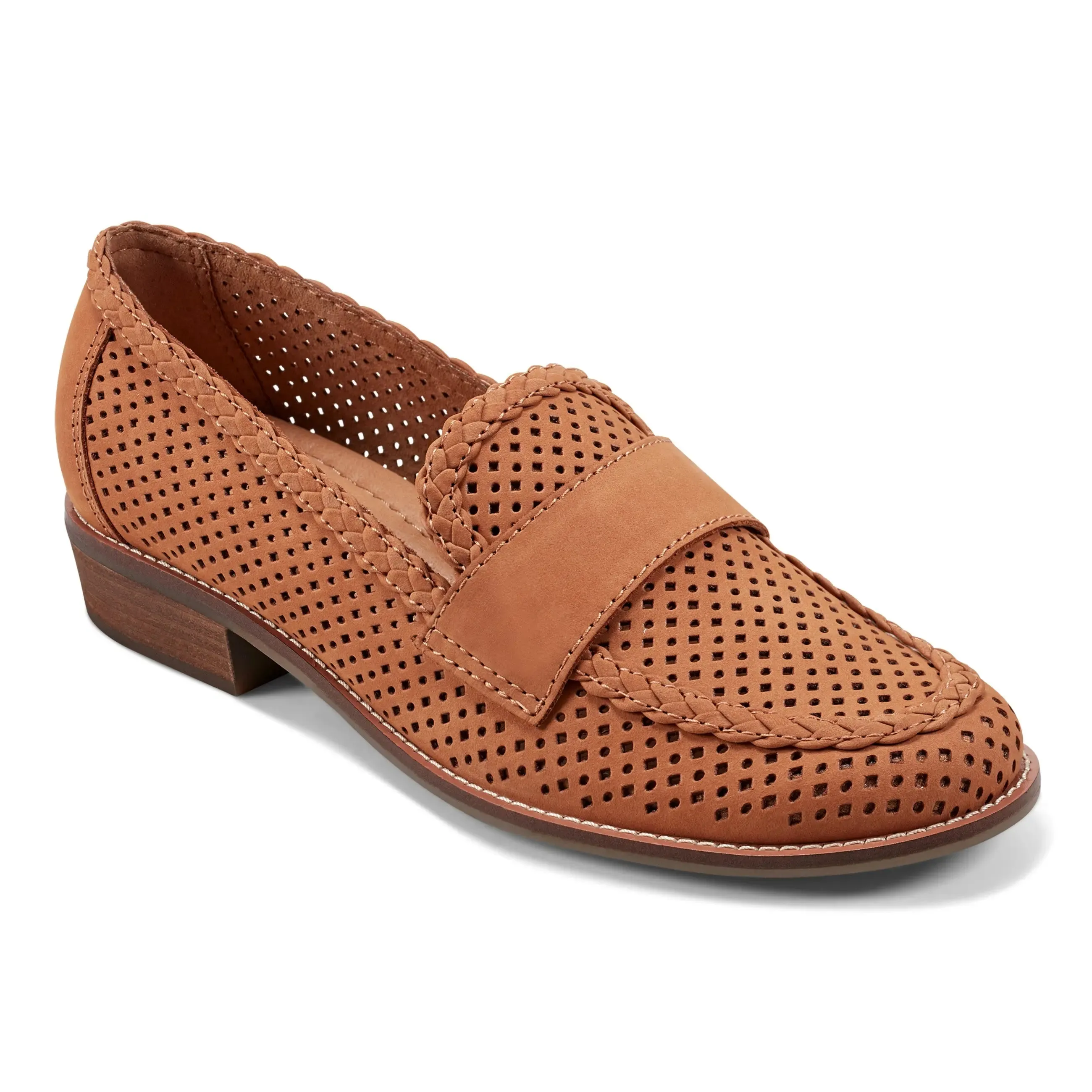 Evvie Casual Slip-On Perforated Loafers High Traction All Day Wear