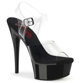 EXCITE-608 Clear/Black Stylish Pumps