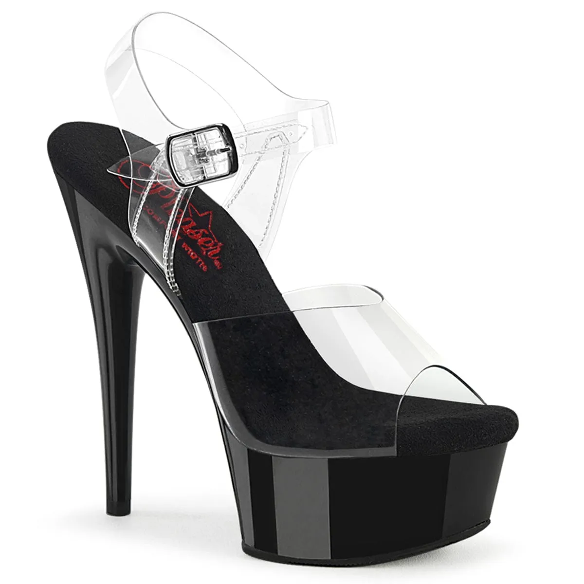 Comfortable Straps High Top Style EXCITE-608 Clear/Black