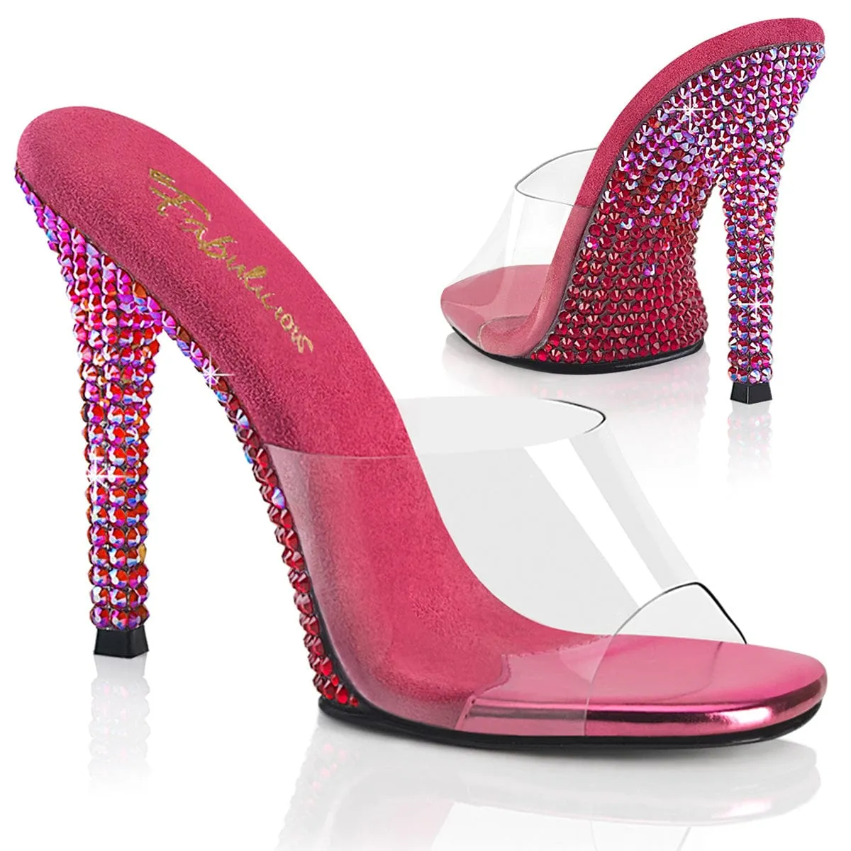 Durable Construction GALA-01DMM Clear/Fuchsia Multi Rhinestones