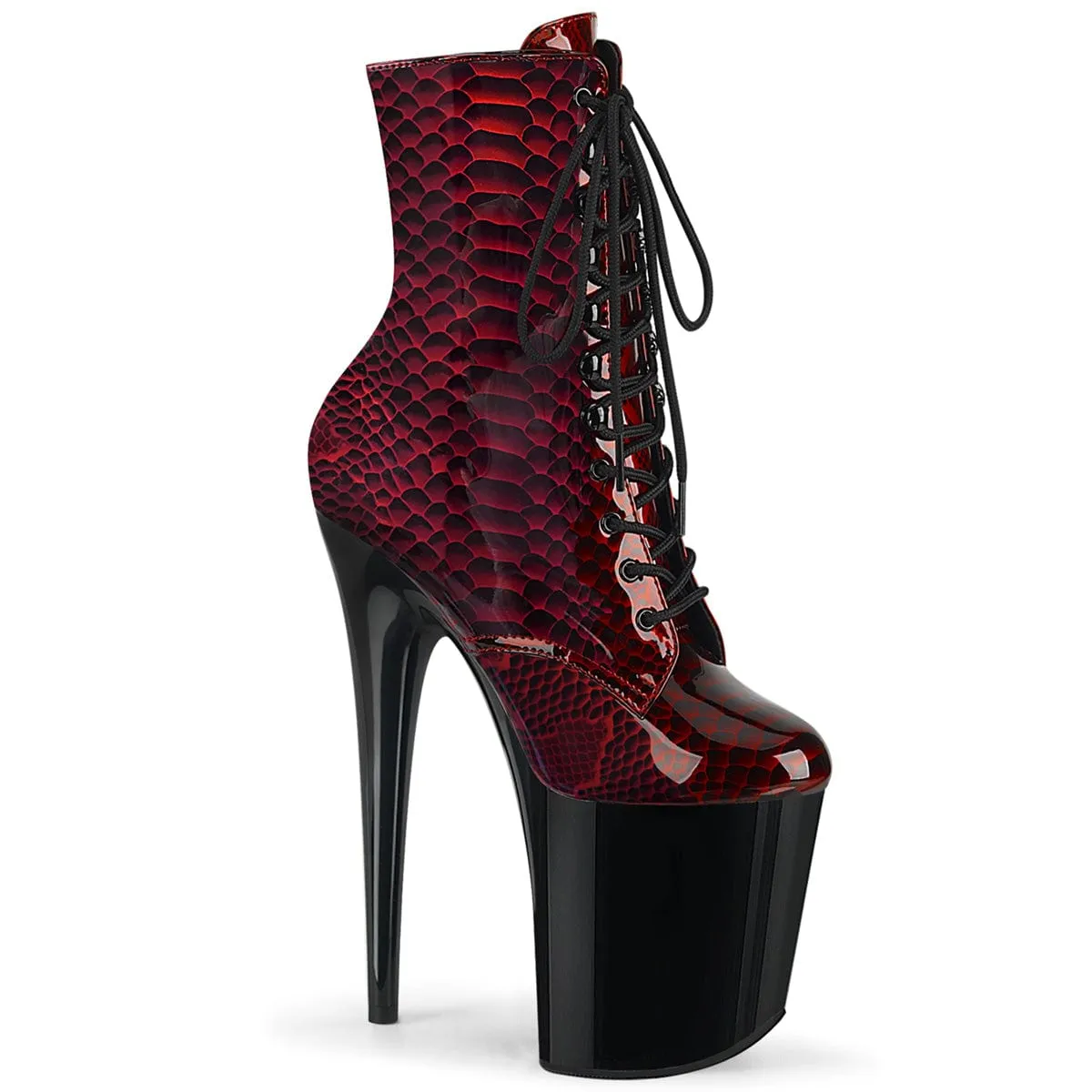 Surfer FLAMINGO-1020SP Red Snake Print Patent/Black