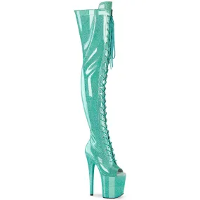 Wardrobe Base FLAMINGO-3021GP Aqua Glitter Patent/M