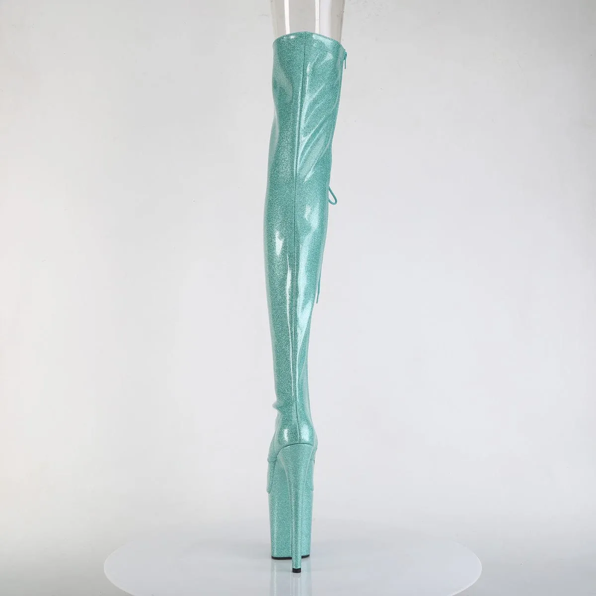 Gold Tone FLAMINGO-3021GP Aqua Glitter Patent/M