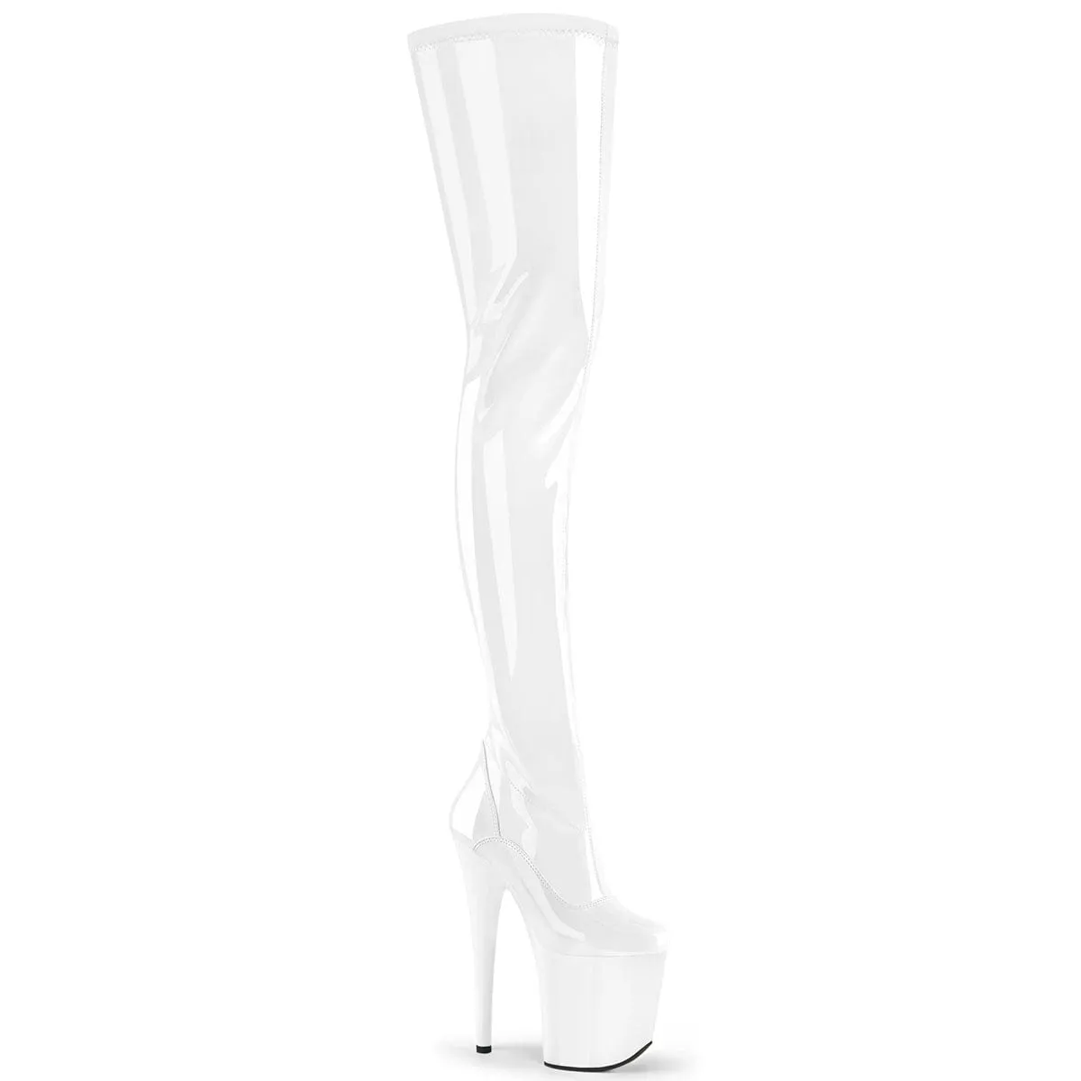 Smart Fit Foot Ease FLAMINGO-4000 White Stretch Patent/White