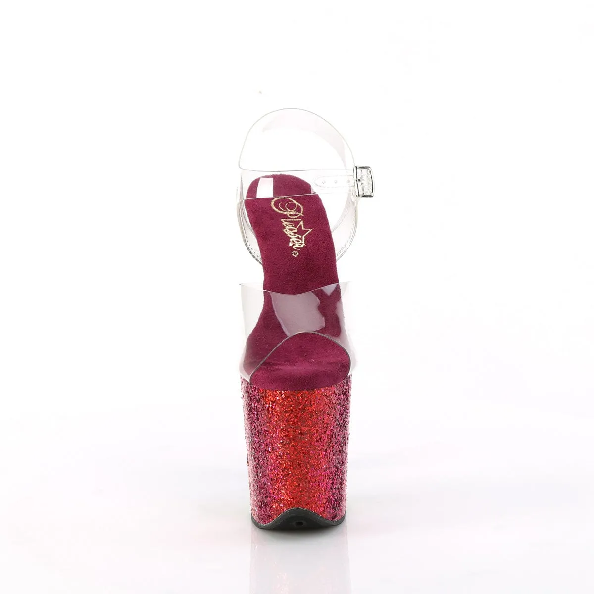 FLAMINGO-808RBG Clear/Rainbow Glitter Light sandals