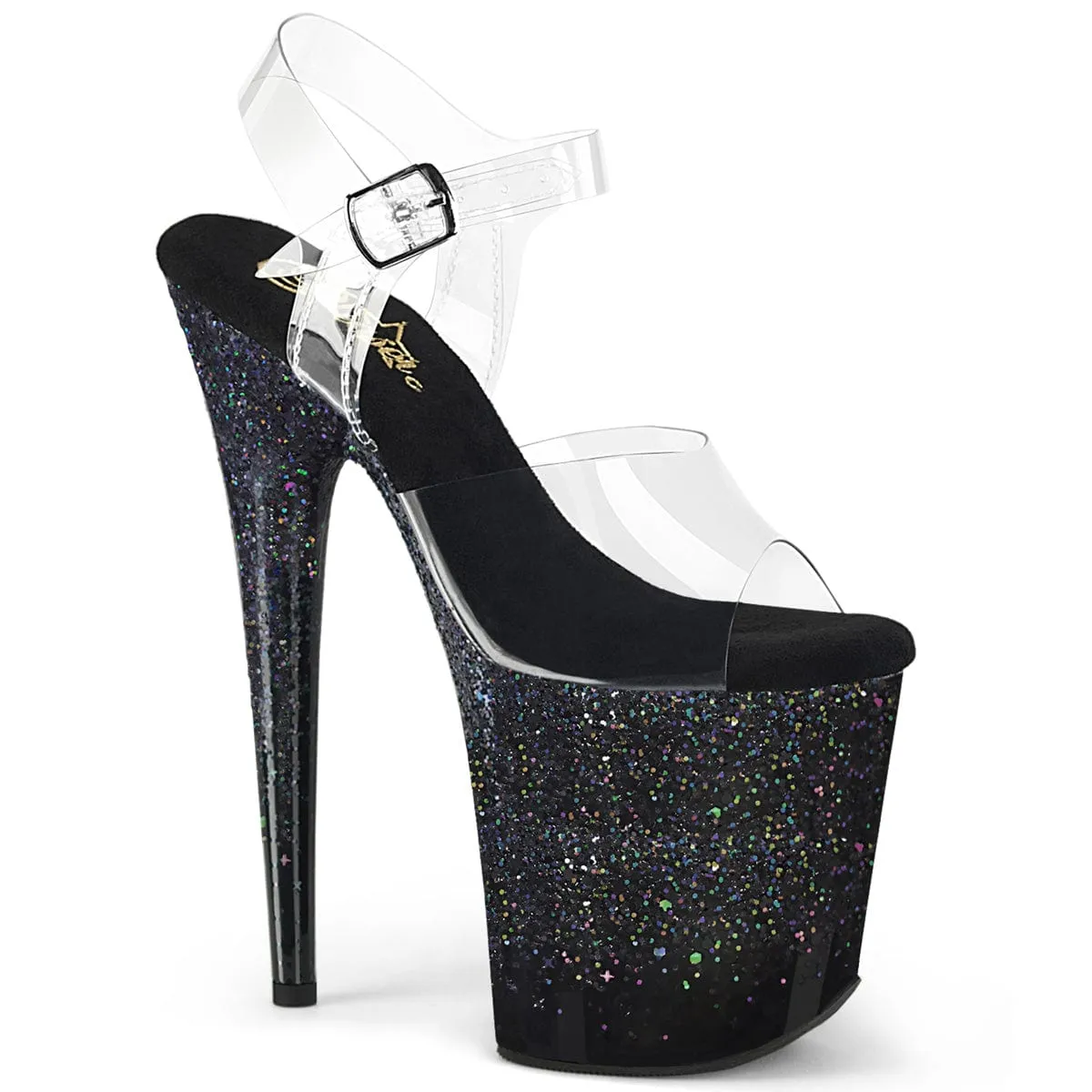 All-Occasion Wardrobe Staple FLAMINGO-808SS Clear/Black Multi Glitter