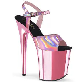 FLAMINGO-809HG Baby Pink Hologram/Baby Pink Chrome Buckle Detail