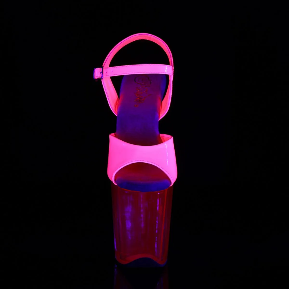 FLAMINGO-809UVT Neon Hot Pink Patent/Hot Pink Tinted Durable Comfort platform