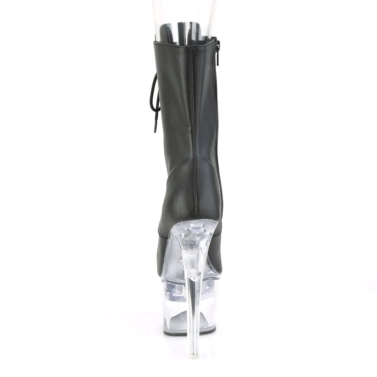 FLASHDANCE-1020-7 Black Faux Leather/Clear Street Glow Balance Fit