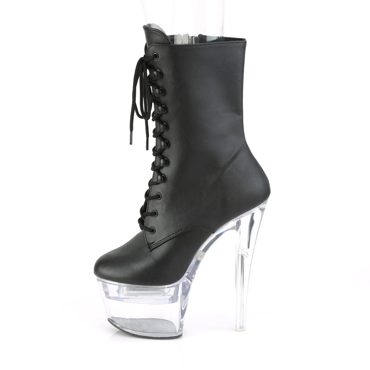Fast pace London Cool FLASHDANCE-1020-7 Black Faux Leather/Clear