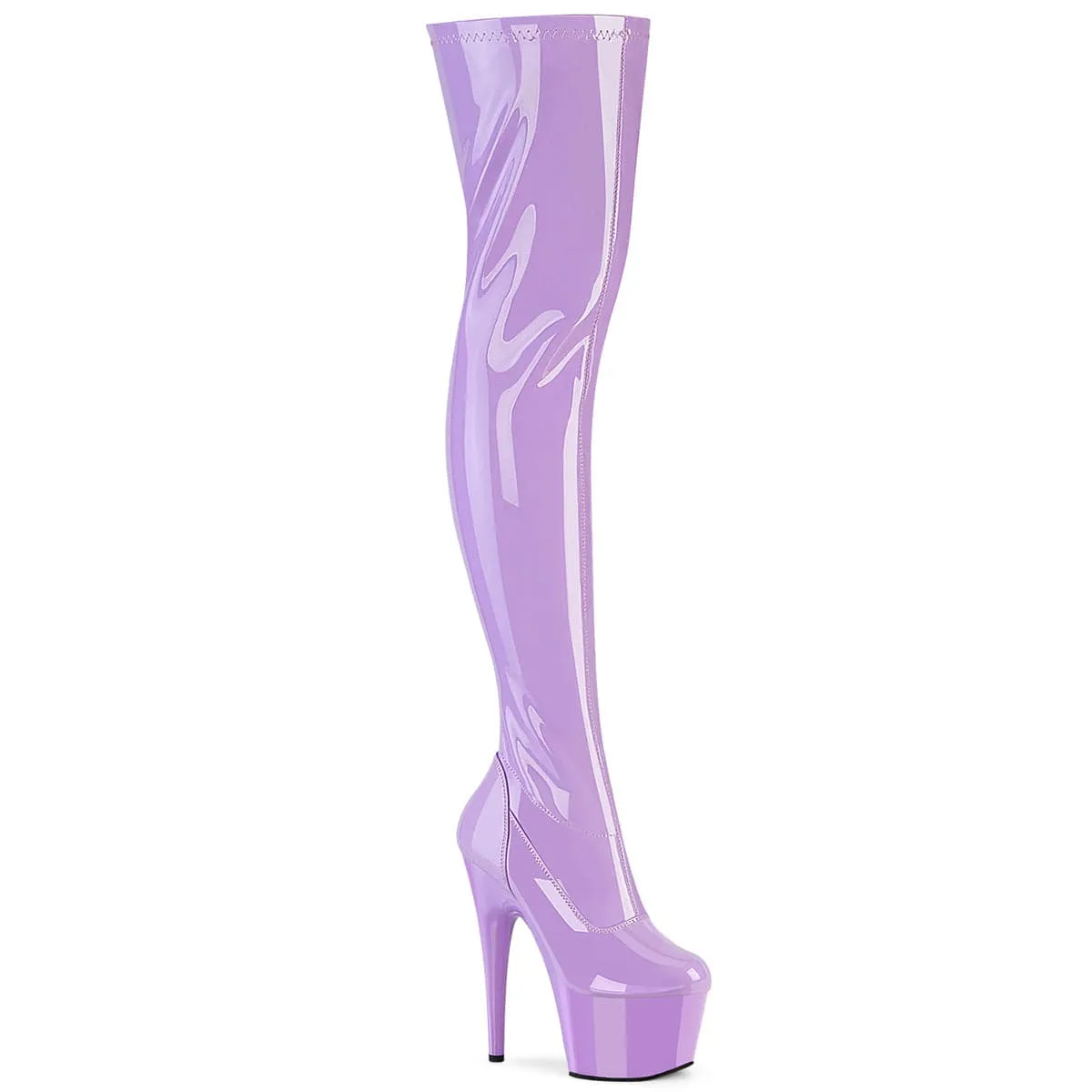 Campus Cool Snow Ride ADORE-3000 Platform Shoes Lavender Stretch Patent Lavender