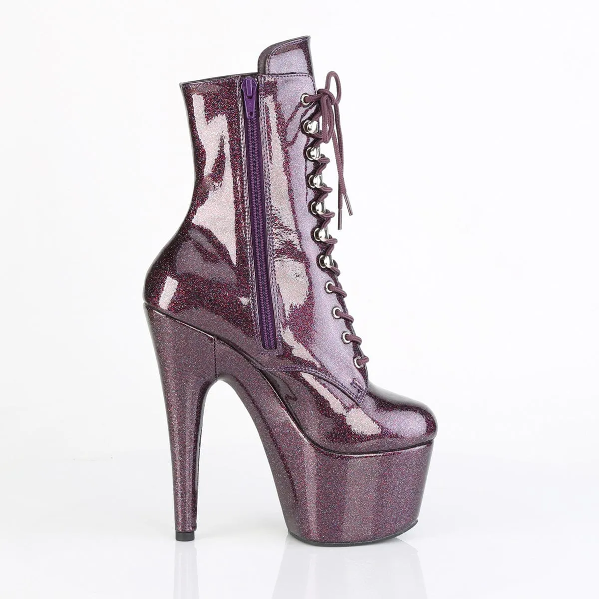 ADORE-1020GP Eggplant Glitter Patent/M Pull Tab Grip Strong