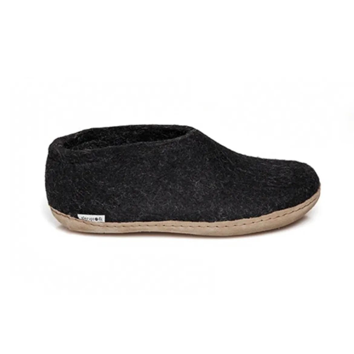 Relaxed Fit Comfort footbed Shoe with Leather Sole - Charcoal
