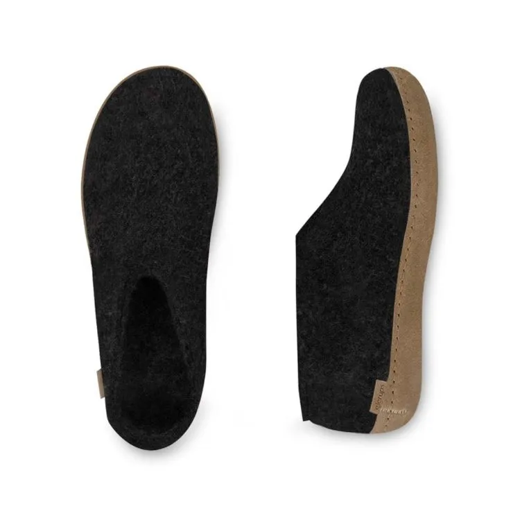 Comfortable Insole Family Time Shoe with Leather Sole - Charcoal