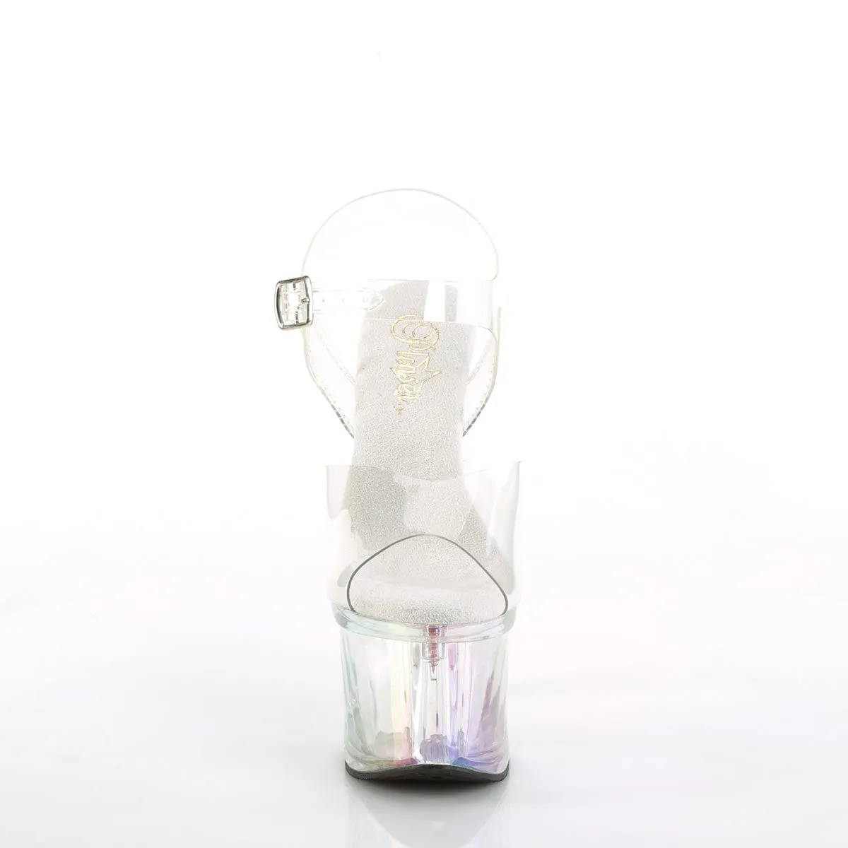 ESTEEM-708RBP Clear/Clear Hologram Holiday Mood Slip-On Shoes