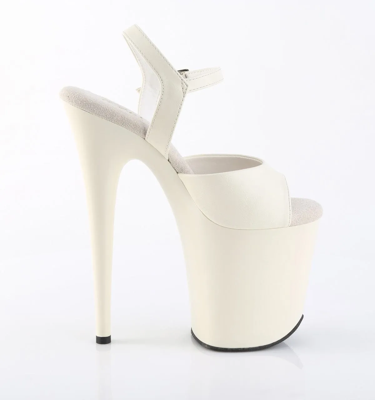 Versatile Comfort FLAMINGO-809 Platform Shoes Off-White Faux Leather/Off-White Matte