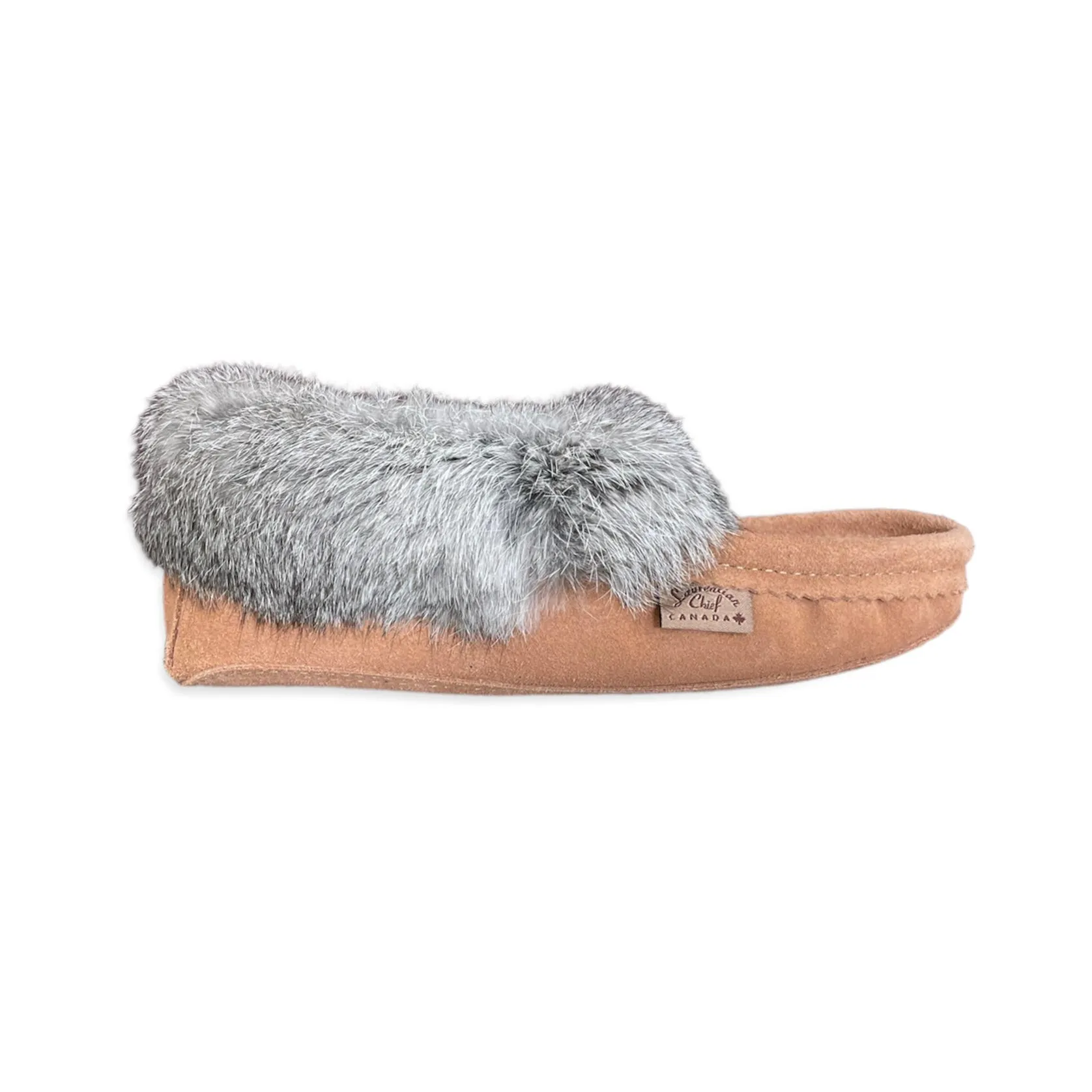 Comfortable For Fitness Fur Moccasin - Cappuccino Suede