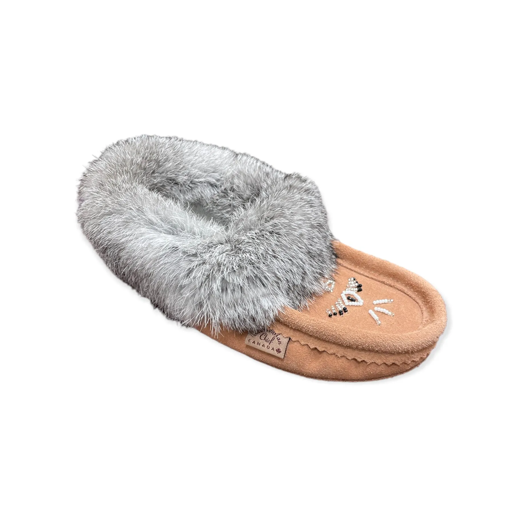 Fur Moccasin - Cappuccino Suede Slip-On Style