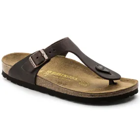 Relaxed sandals GIZEH OILED LEATHER HABANA