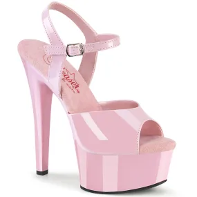 Boho Wedding Heels GLEAM-609 Baby Pink Patent/Baby Pink